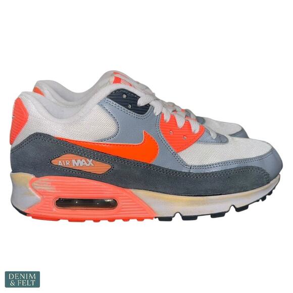 Nike Air Max 90 Essential Pure Platinum Orange Running Shoes Women’s 7.5 - Picture 10 of 16